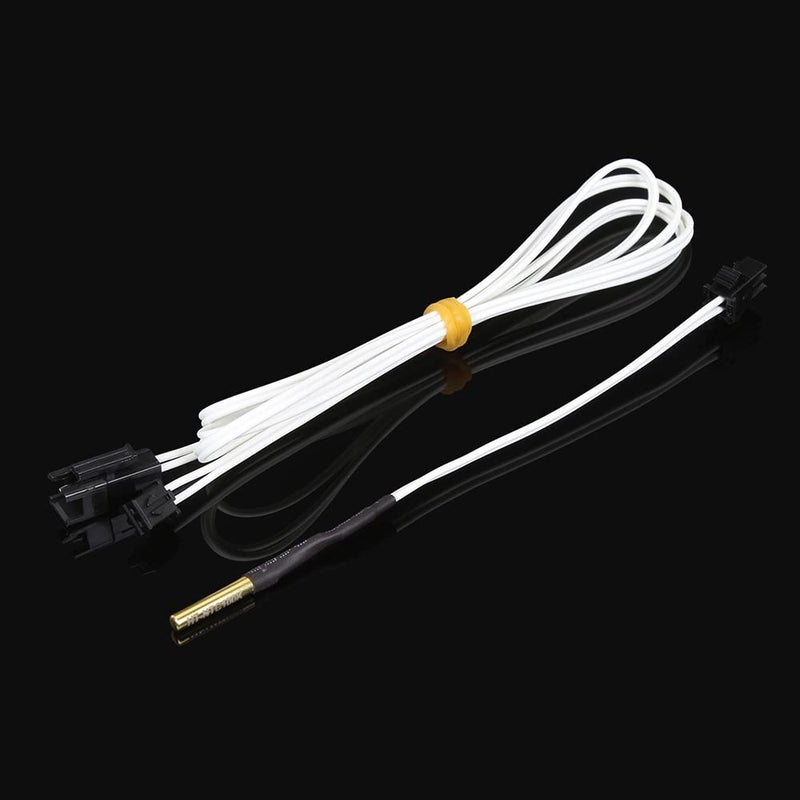 HT NTC100K B3950 Thermistor Sensor With SM Plug Kit Glass Head 2pcs For 3D Printer Hotend - Image 3